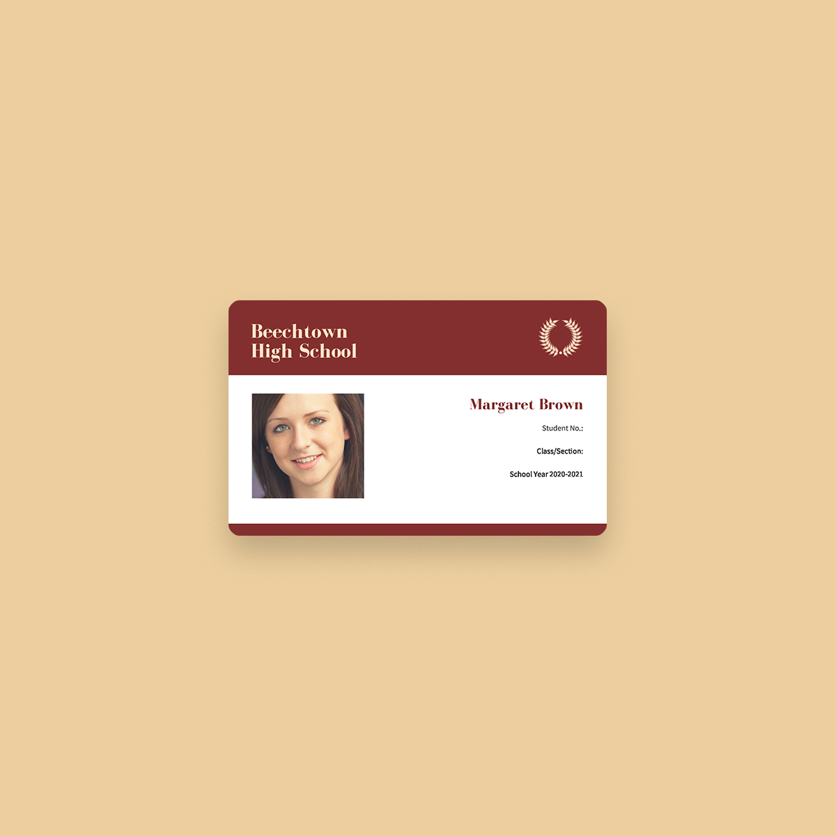 0893F14 Template Galleries Pasting Id Card Templates Intended For High School Id Card Template