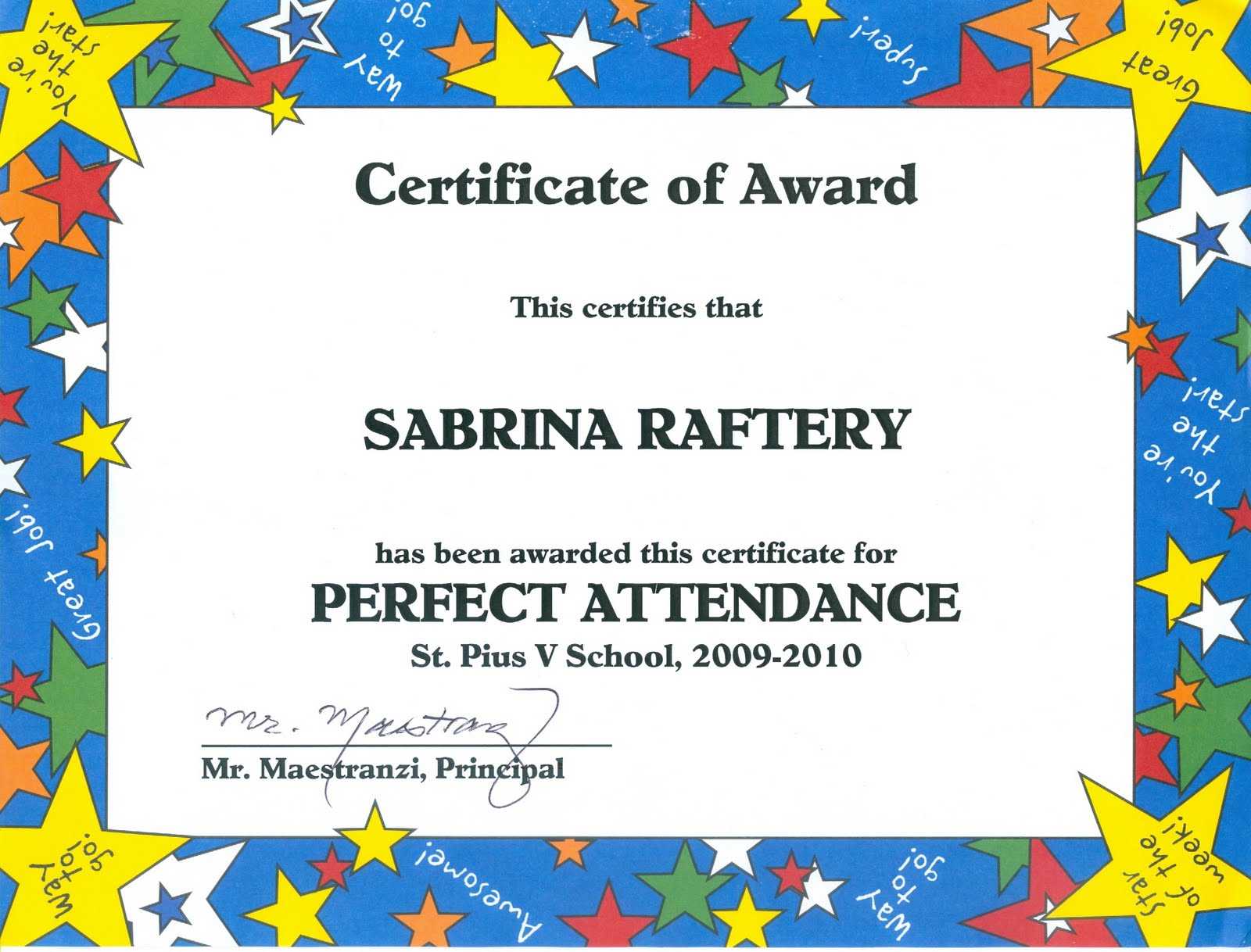 100 Attendance Certificate Template - Klauuuudia With Perfect Attendance Certificate Free Template