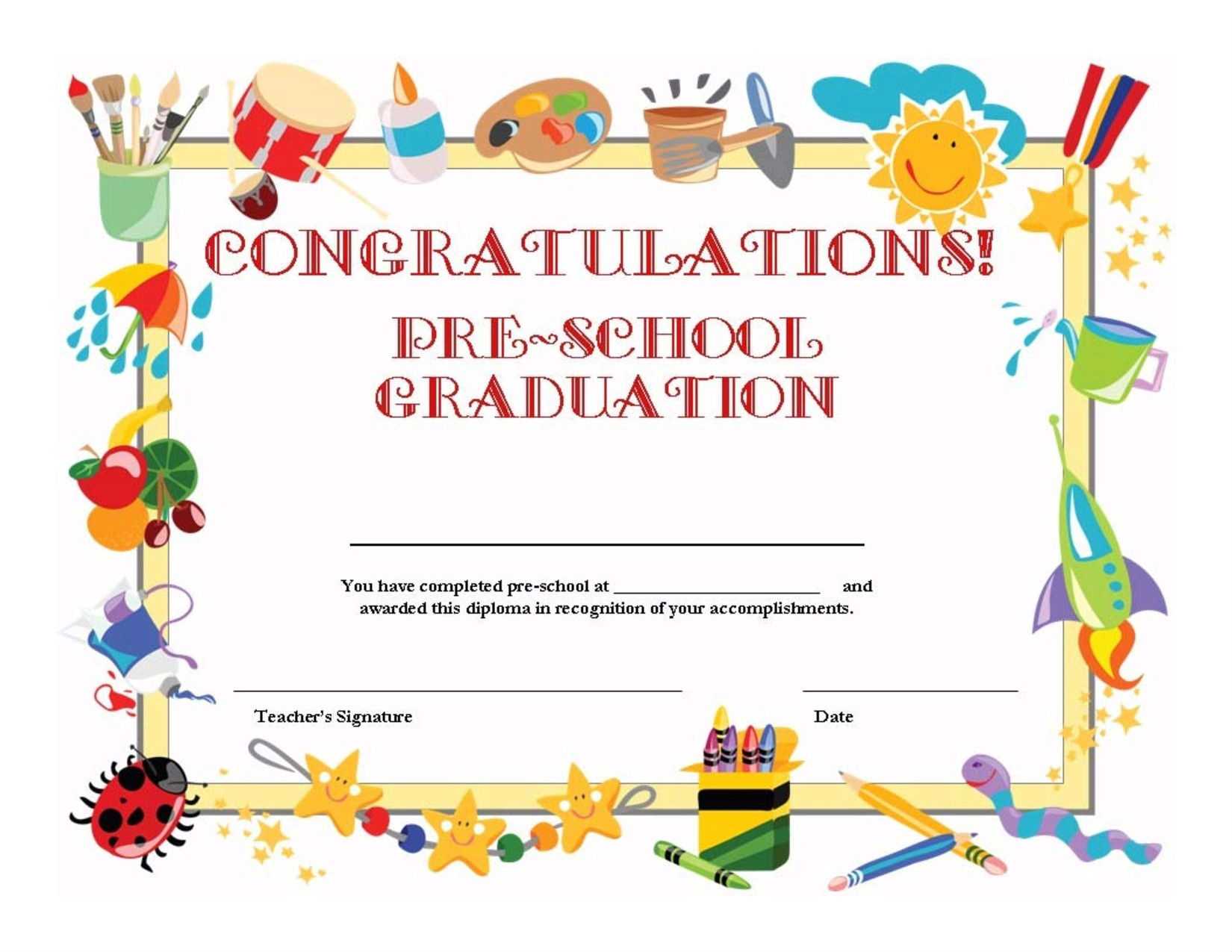 11+ Preschool Certificate Templates – Pdf | Free & Premium Regarding Fun Certificate Templates