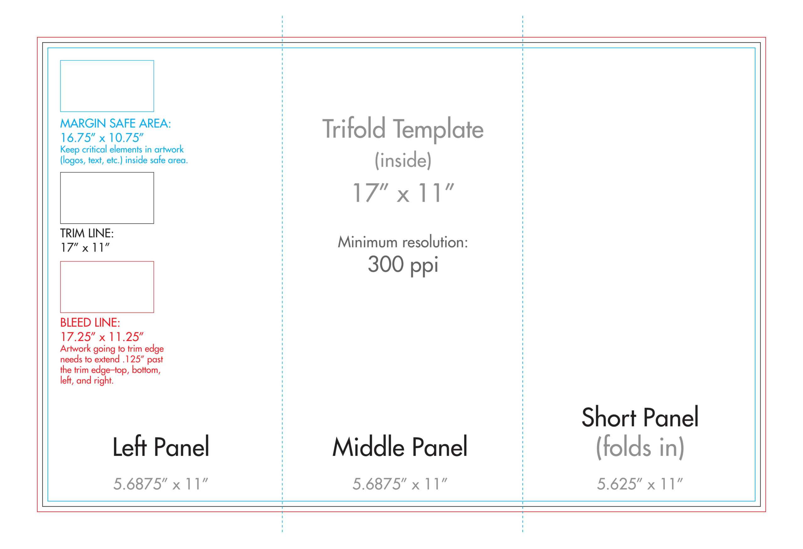 11" X 17" Tri Fold Brochure Template – U.s. Press With Regard To Gate Fold Brochure Template Indesign