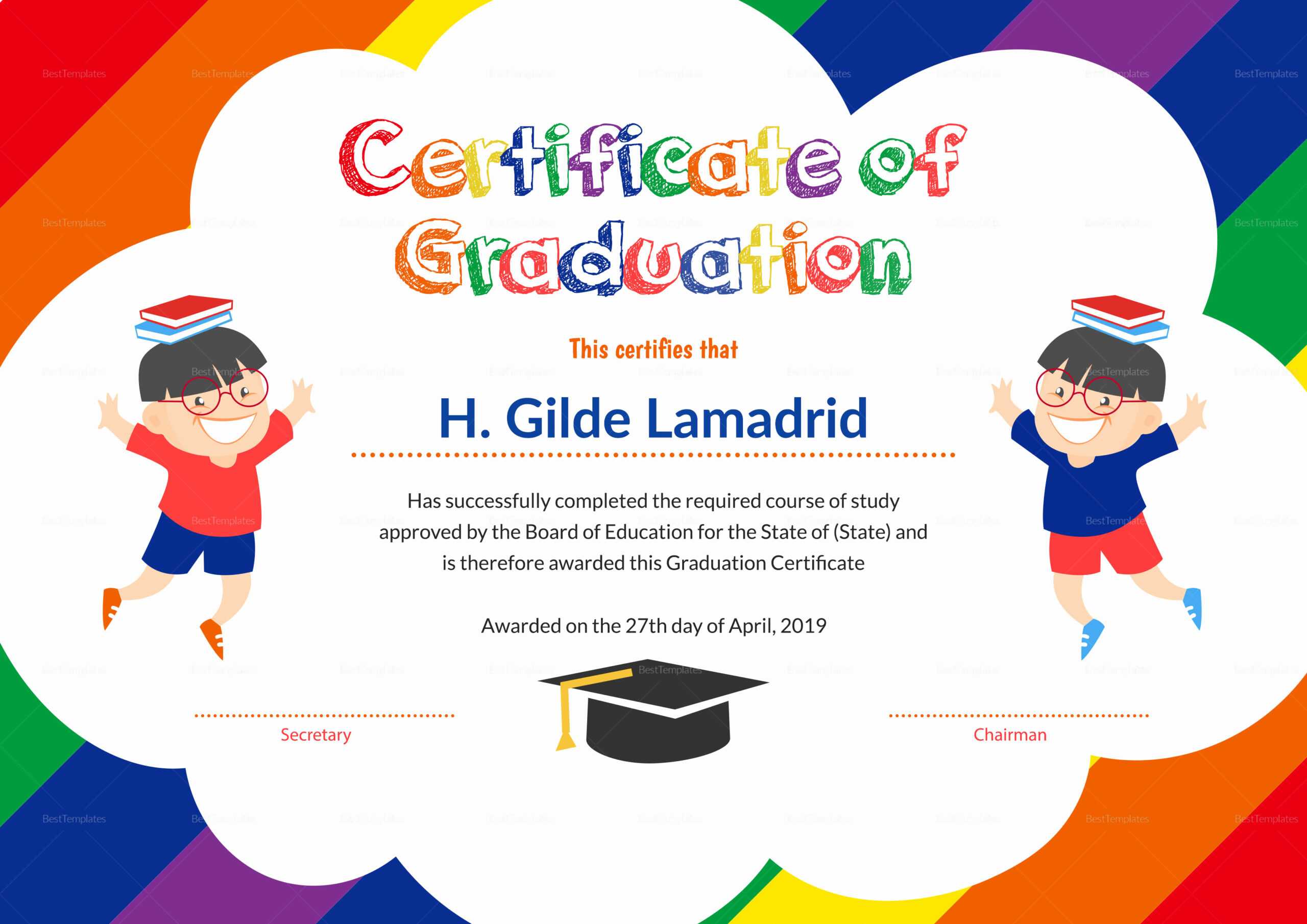 12 Unique Preschool Graduation Certificate Template Free Inside Preschool Graduation Certificate Template Free