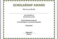 13 Free Certificate Templates For Word » Officetemplate for Scholarship Certificate Template Word