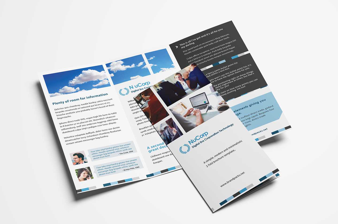 15 Free Tri Fold Brochure Templates In Psd & Vector – Brandpacks With Regard To Adobe Illustrator Tri Fold Brochure Template