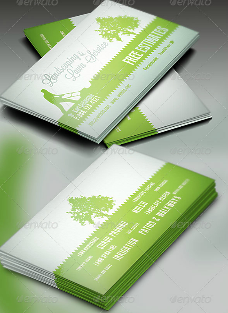 15+ Landscaping Business Card Templates – Word, Psd | Free For Landscaping Business Card Template
