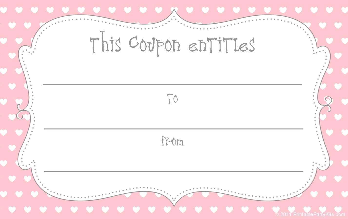 15 Sets Of Free Printable Love Coupons And Templates With Dinner Certificate Template Free