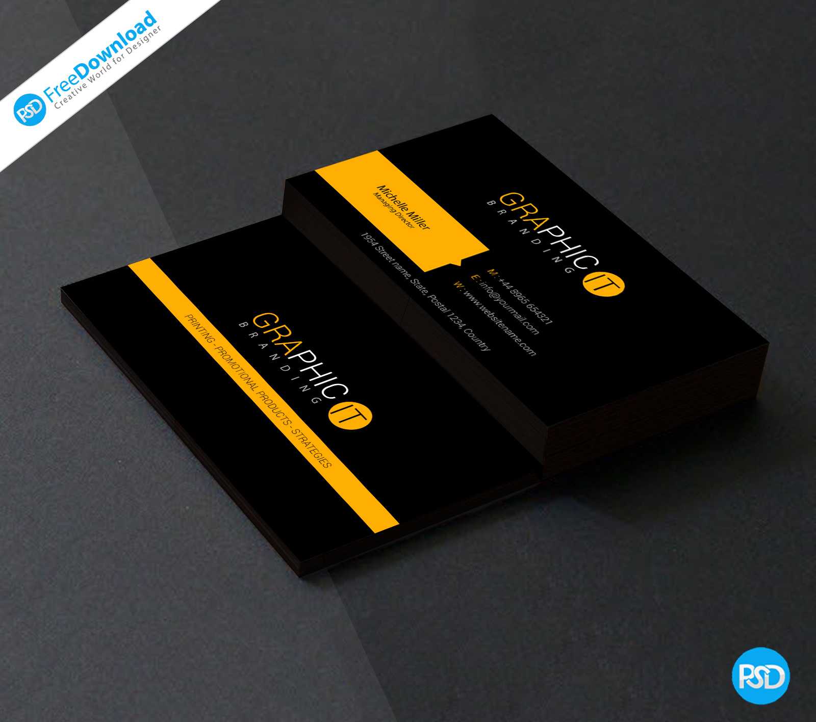 150+ Free Business Card Psd Templates In Professional Name Card Template