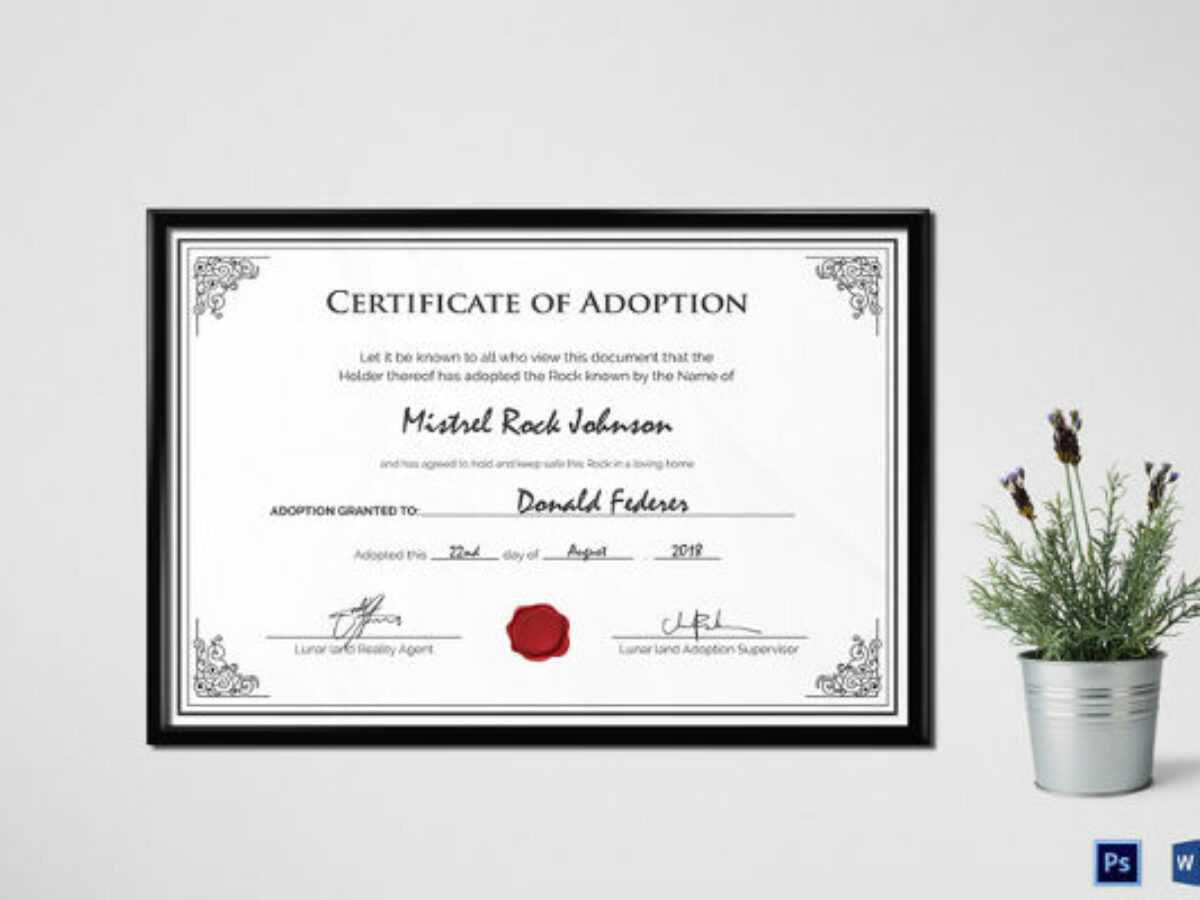 16+ Birth Certificate Templates | Smartcolorlib Regarding Child Adoption Certificate Template