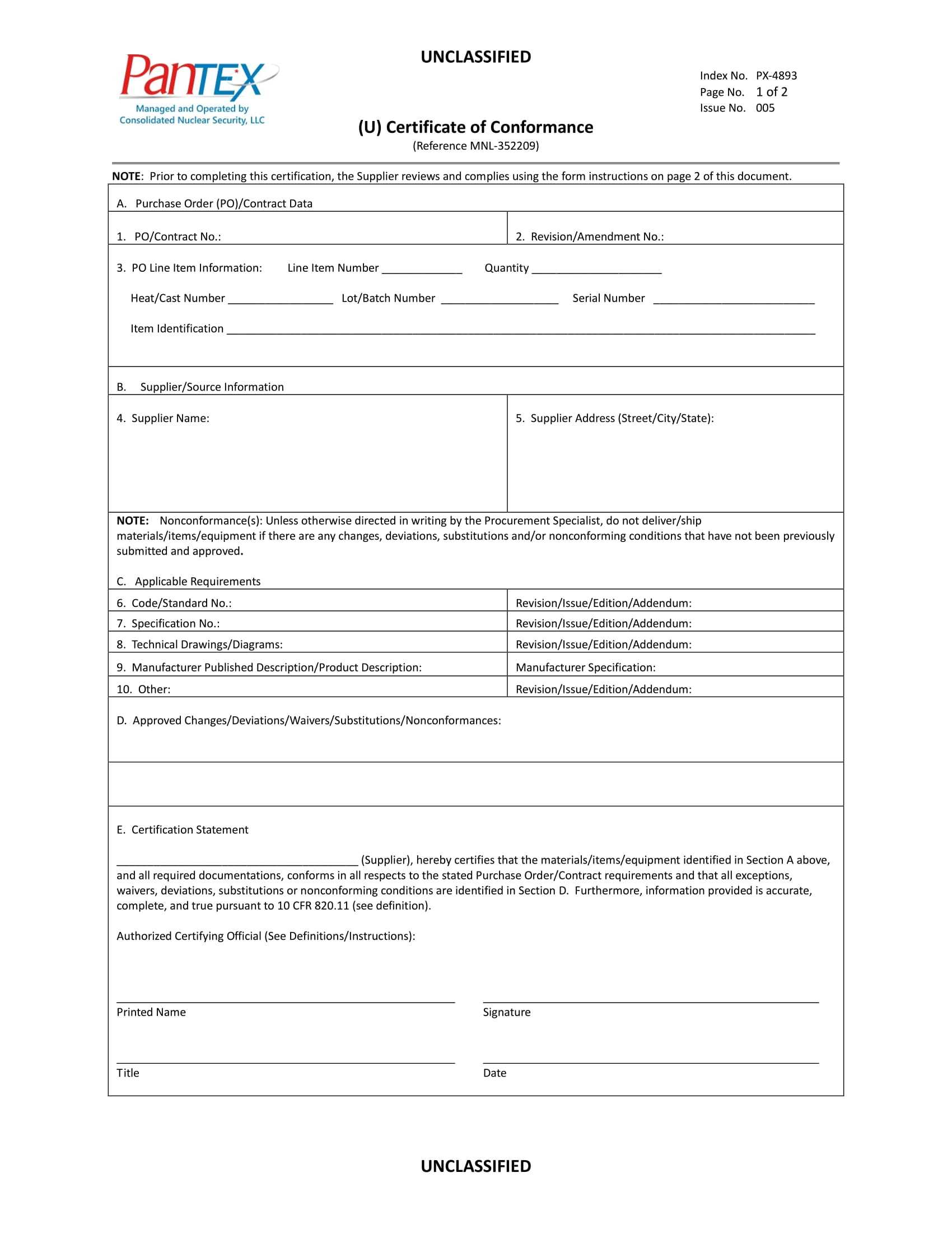 16+ Certificate Of Conformance Example – Pdf, Word, Ai For Certificate Of Conformance Template Free