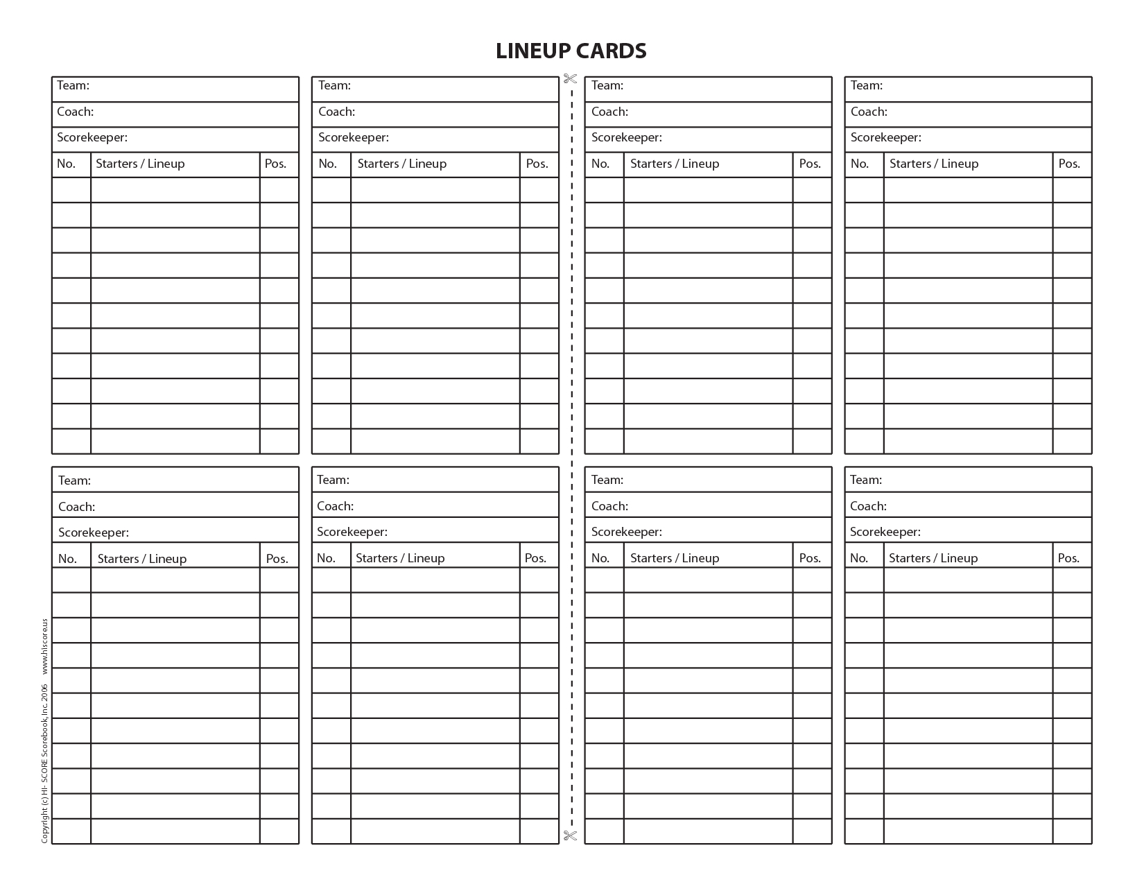 18 Useful Baseball Lineup Cards | Kittybabylove With Regard To Baseball Lineup Card Template