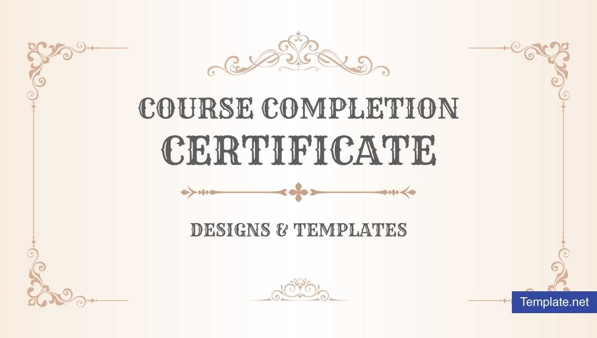 19+ Course Completion Certificate Designs & Templates – Psd Regarding Free Certificate Of Completion Template Word