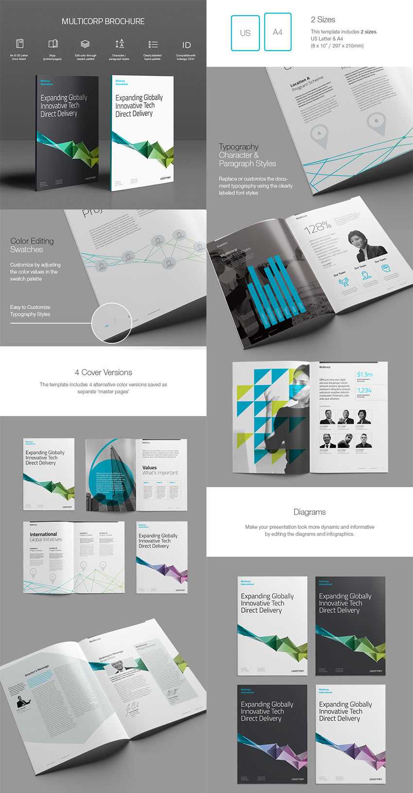 20 Кращих Шаблонів Indesign Brochure – Для Творчого Inside Brochure Template Indesign Free Download
