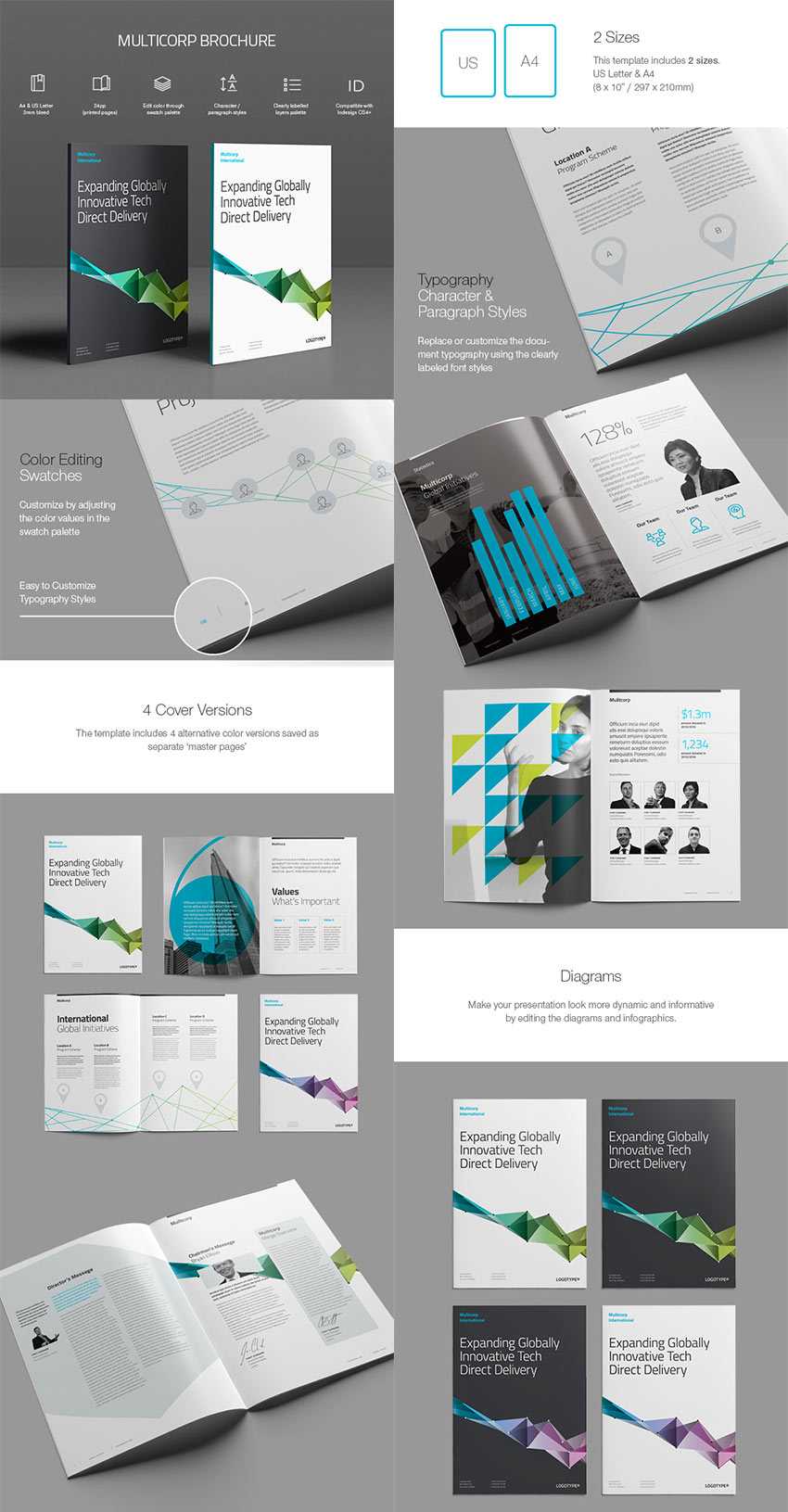 20 Лучших Шаблонов Indesign Brochure – Для Творческого For Brochure Templates Free Download Indesign