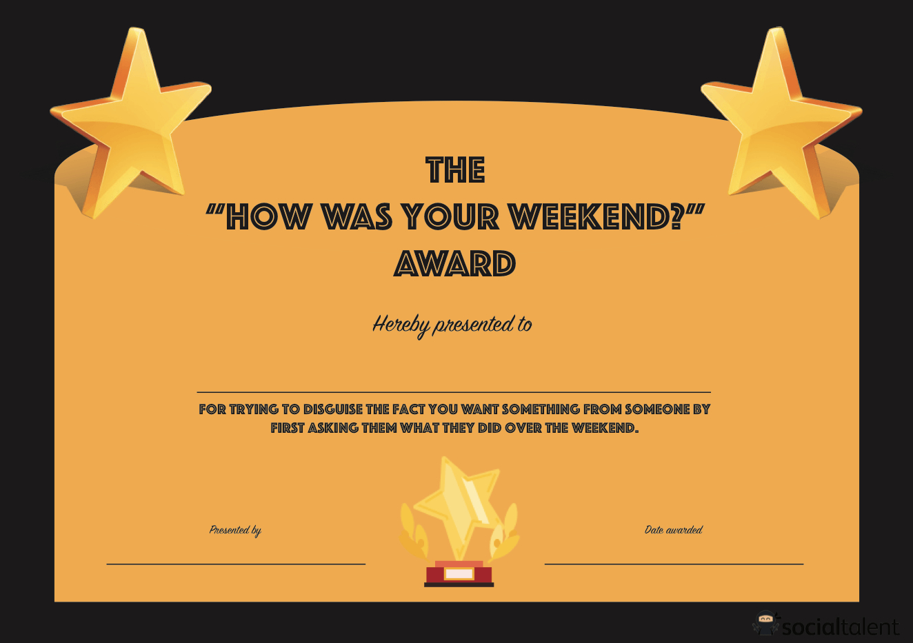 20 Hilarious Office Awards To Embarrass Your Colleagues For Funny Certificate Templates