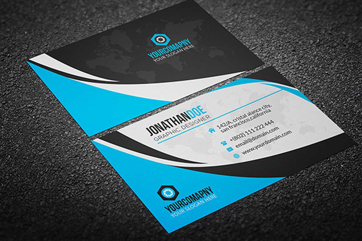 200 Free Business Cards Psd Templates – Creativetacos Inside Name Card Template Photoshop