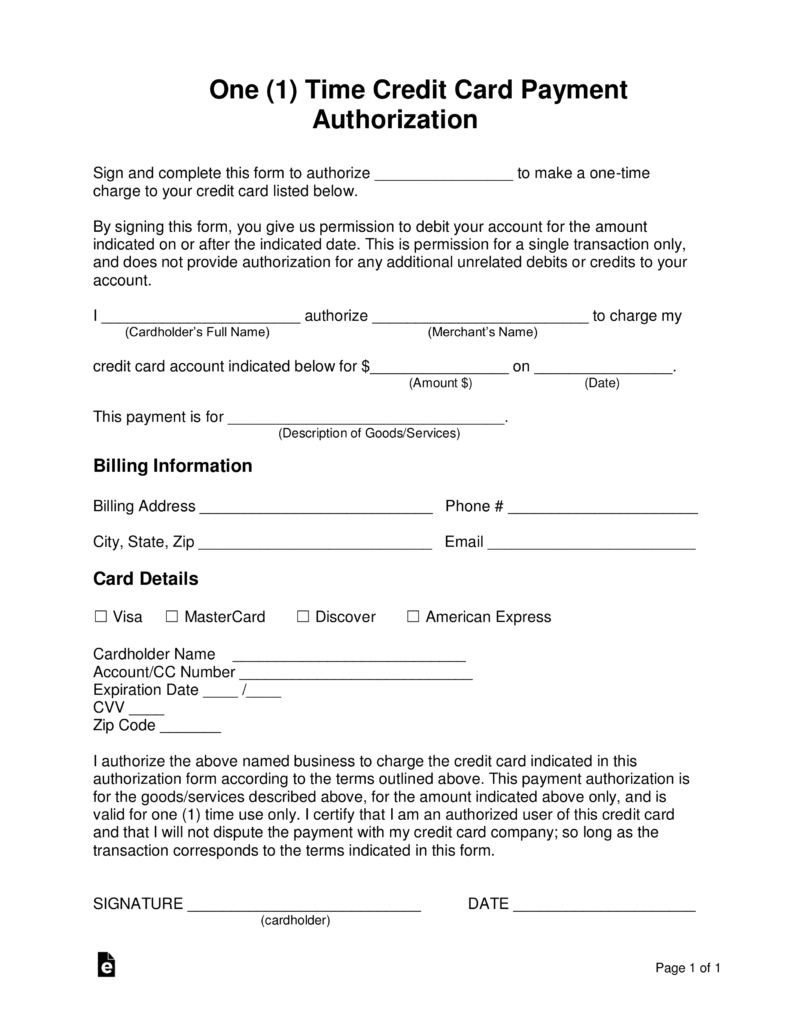 23+ Credit Card Authorization Form Template Pdf Fillable 2020!! In Authorization To Charge Credit Card Template