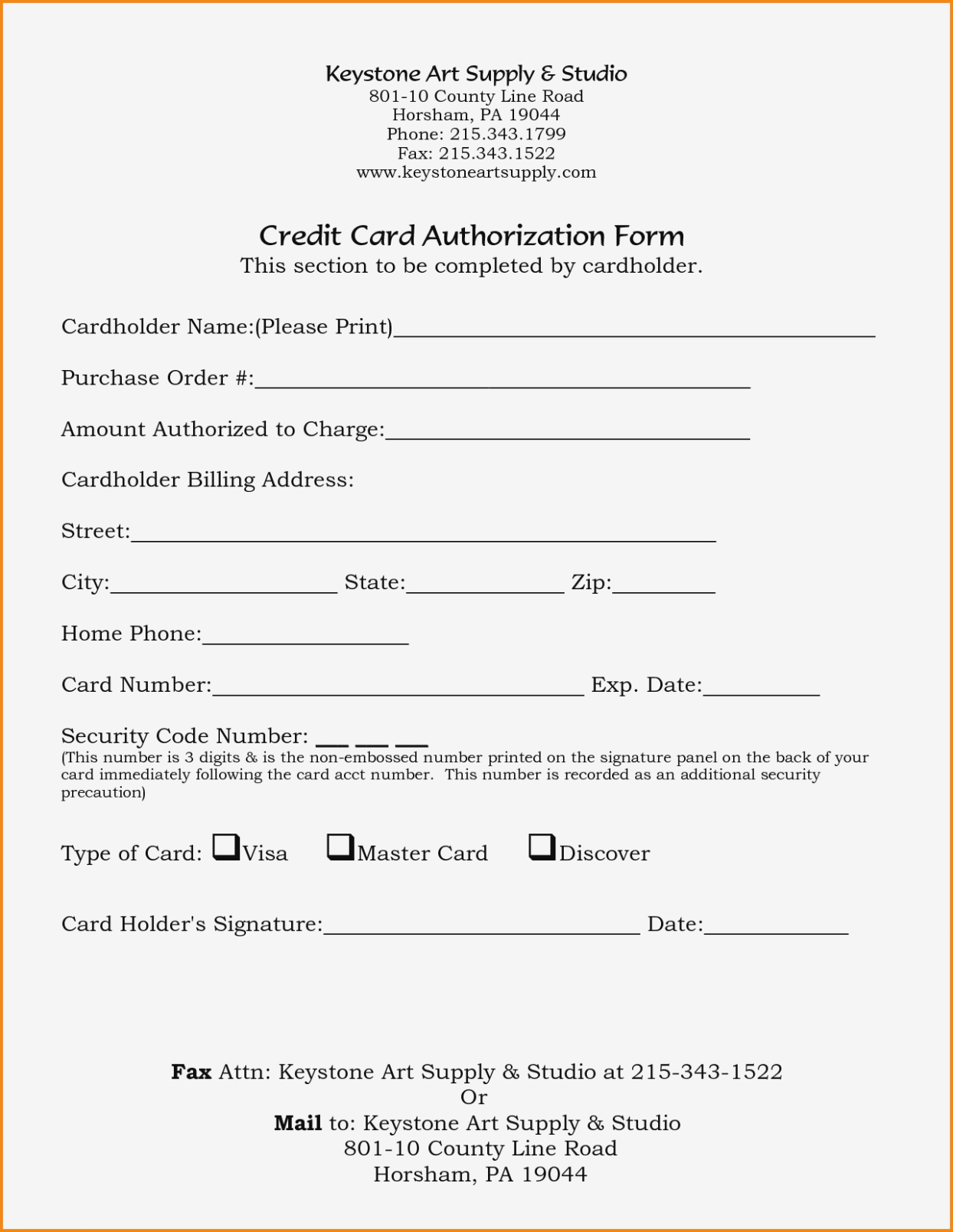 23+ Credit Card Authorization Form Template Pdf Fillable 2020!! In Corporate Credit Card Agreement Template