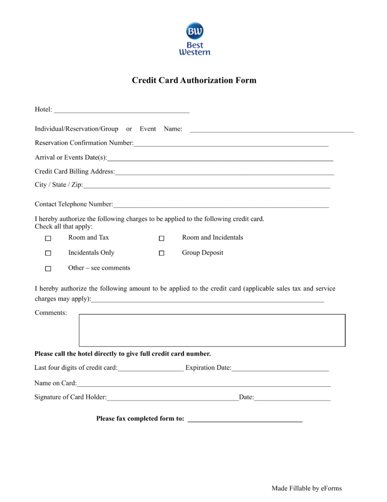 23+ Credit Card Authorization Form Template Pdf Fillable 2020!! In Credit Card On File Form Templates