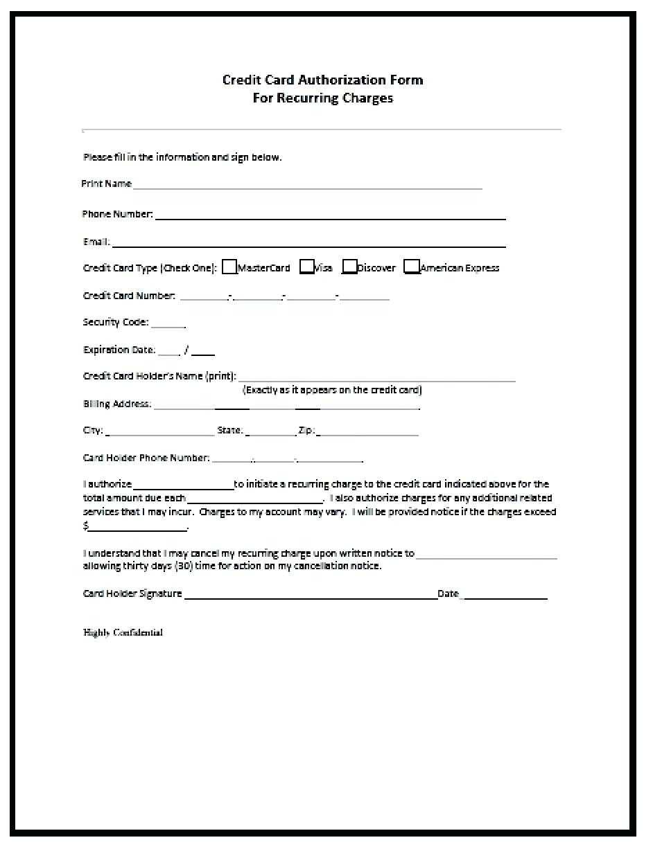 23+ Credit Card Authorization Form Template Pdf Fillable 2020!! Pertaining To Credit Card Authorization Form Template Word