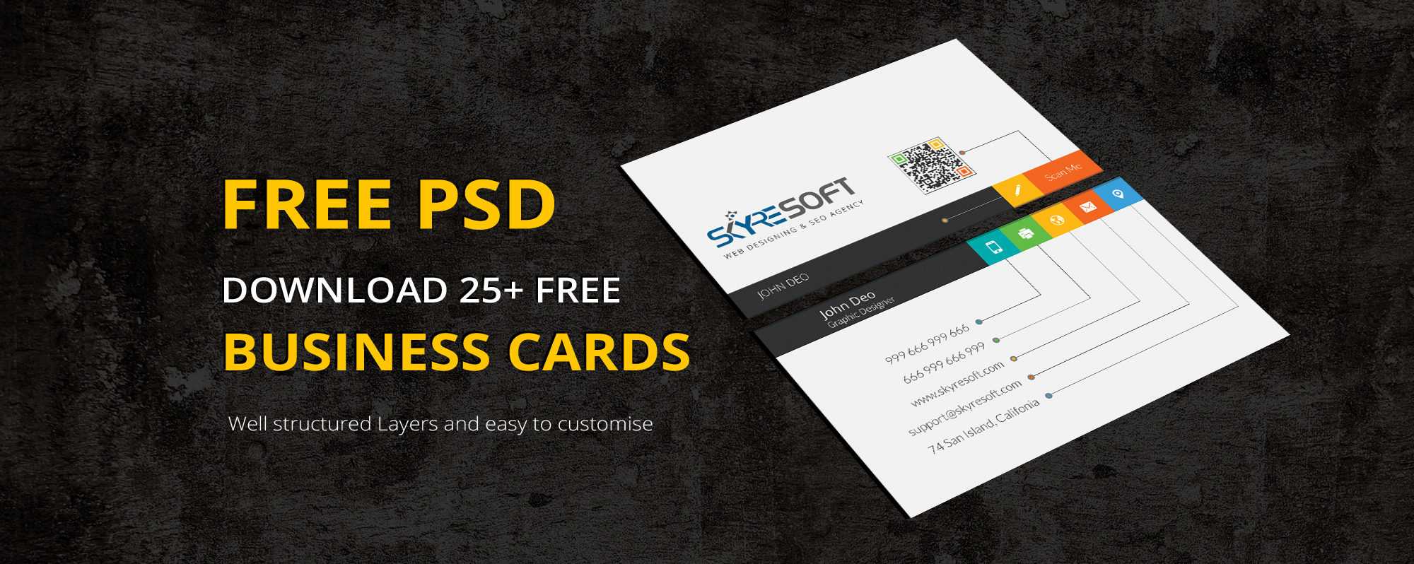 25 Creative Free Psd Business Card Templates 2019 Intended For Free Complimentary Card Templates
