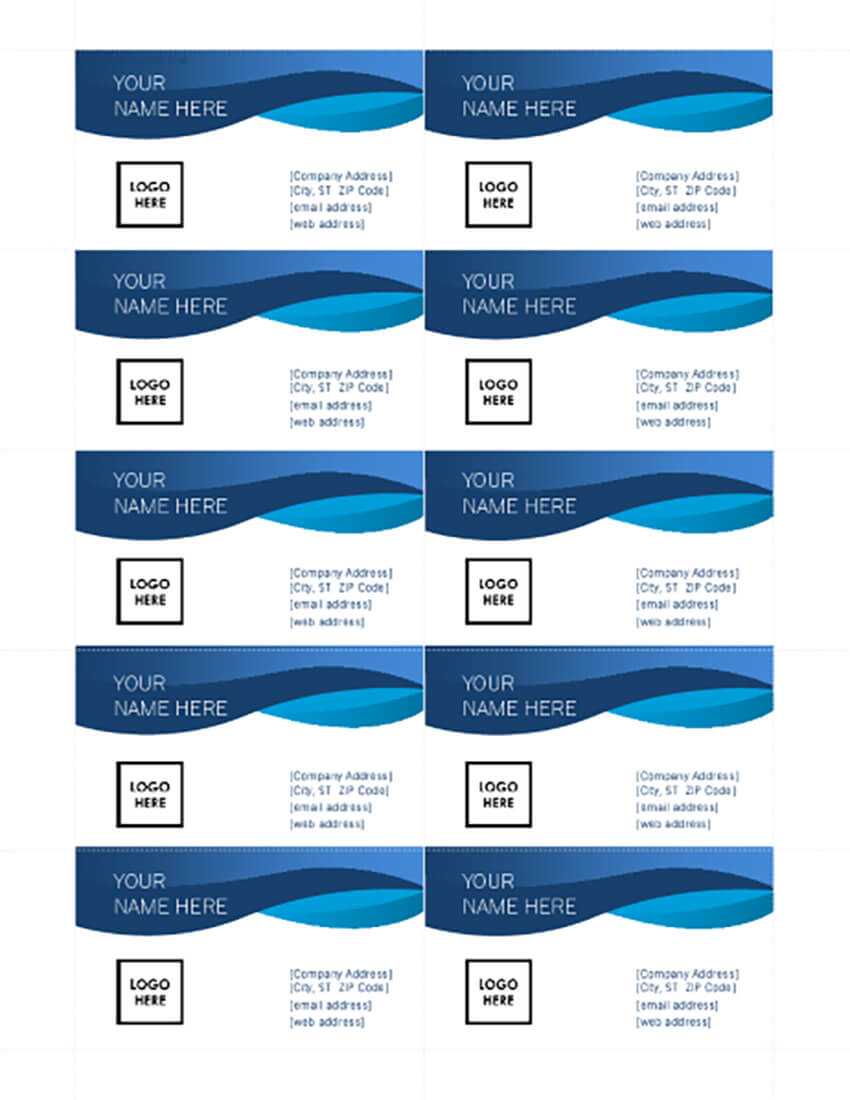 25+ Free Microsoft Word Business Card Templates (Printable In Blank Business Card Template Microsoft Word