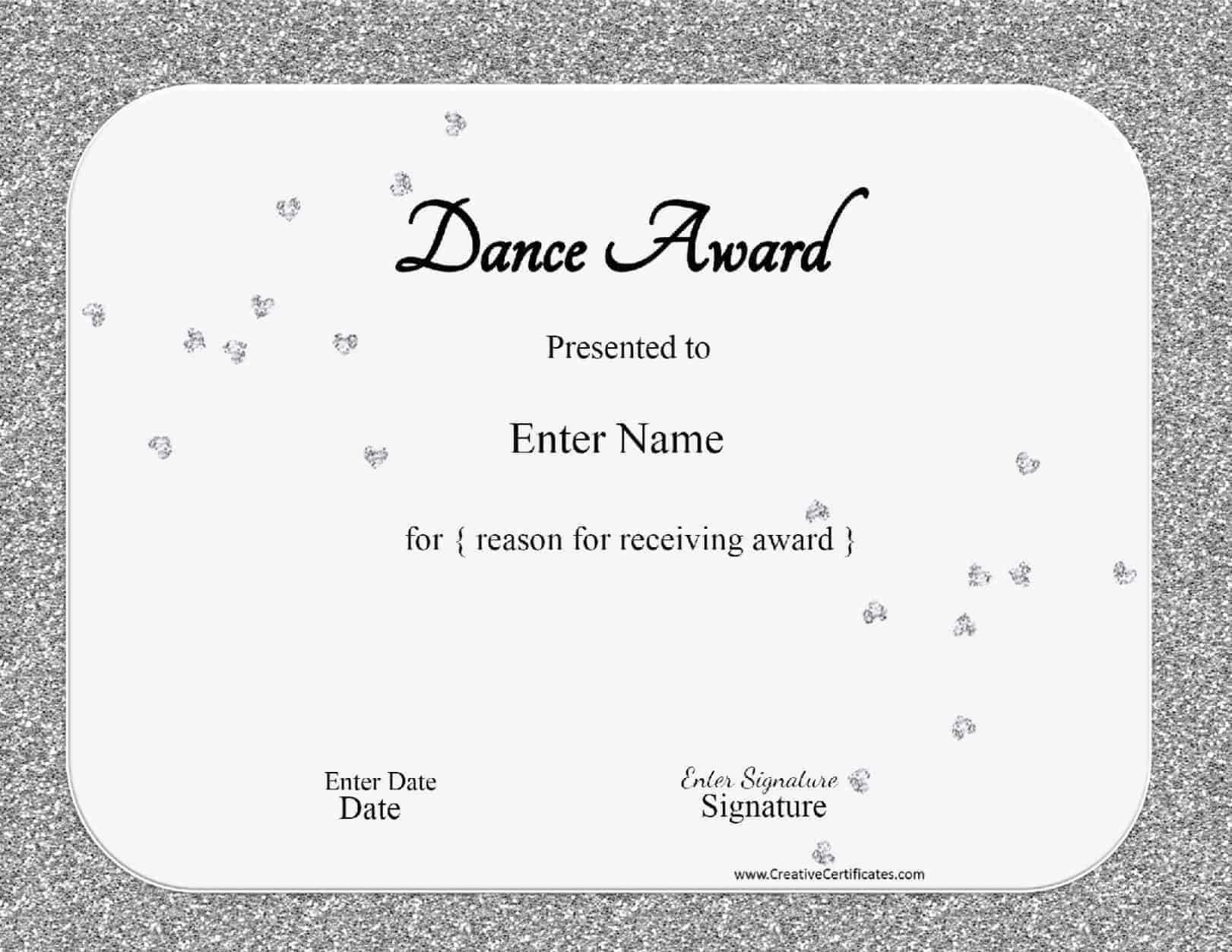 28+ [ Dance Certificate Templates Free Download ] | Free With Regard To Dance Certificate Template