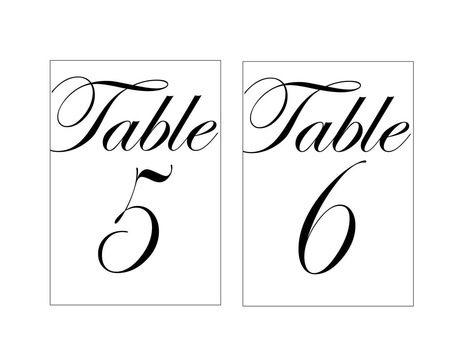 28 Elegant Printable Table Numbers | Kittybabylove Within Table Number Cards Template