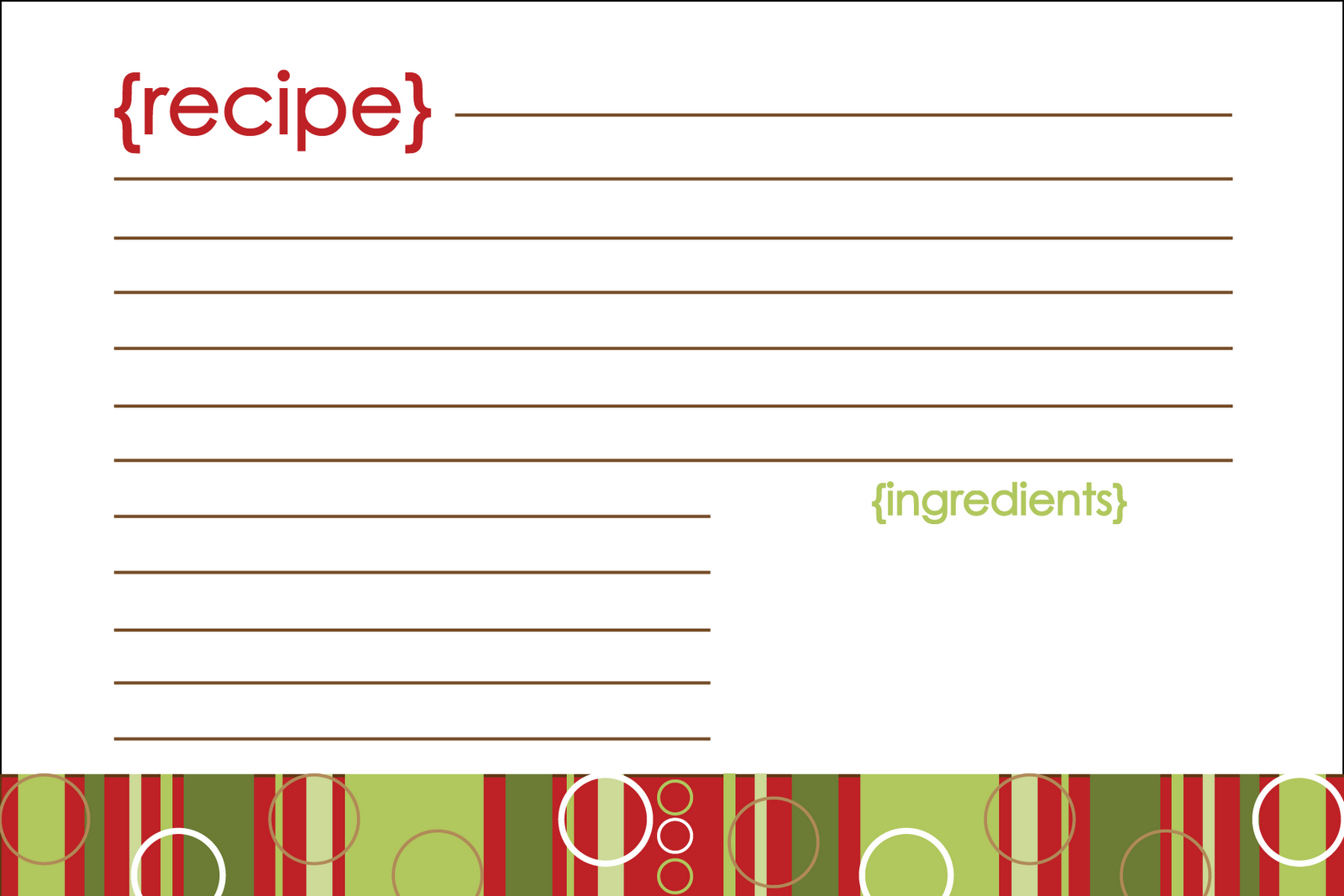 28+ [ Printable Holiday Card Templates ] | Christmas Card With Microsoft Word Recipe Card Template