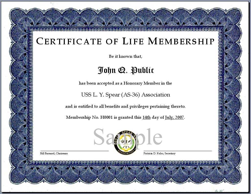 2F4C8C Life Membership Certificate Template | Wiring Library For New Member Certificate Template