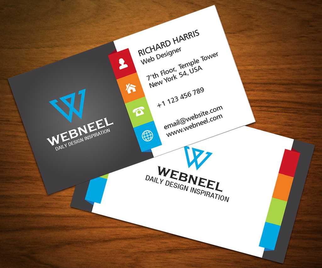 3 Colorful Corporate Business Card Template – Freedownload With Web Design Business Cards Templates