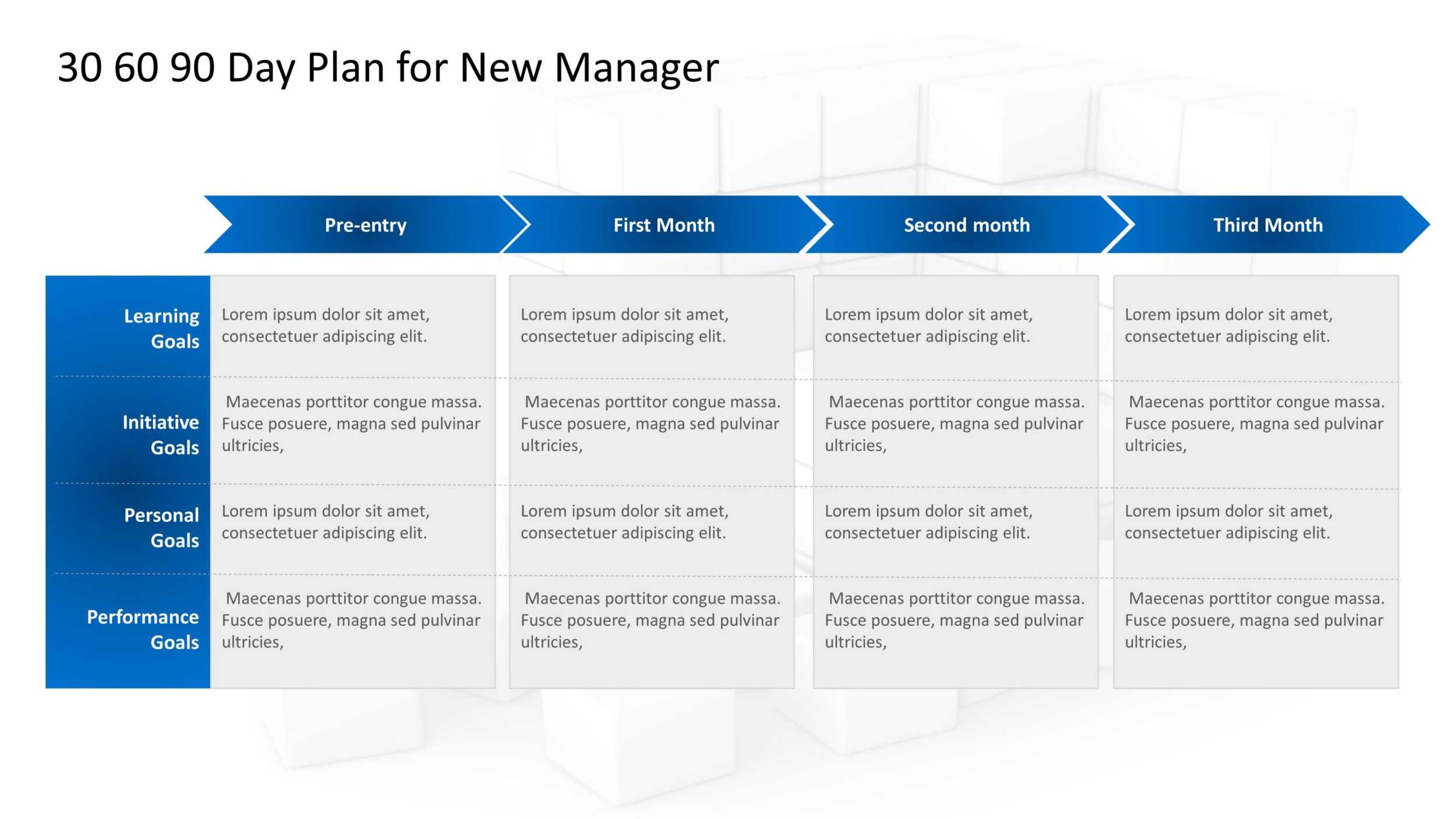 30–60–90 Day Plan Powerpoint: The North Star For A New Manager Throughout 30 60 90 Day Plan Template Powerpoint
