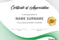 30 Free Certificate Of Appreciation Templates And Letters intended for Certificate Of Appearance Template