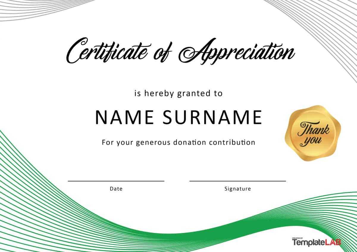 30 Free Certificate Of Appreciation Templates And Letters Intended For Certificate Of Appearance Template
