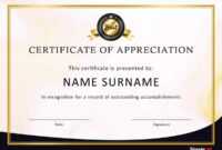 30 Free Certificate Of Appreciation Templates And Letters pertaining to Thanks Certificate Template