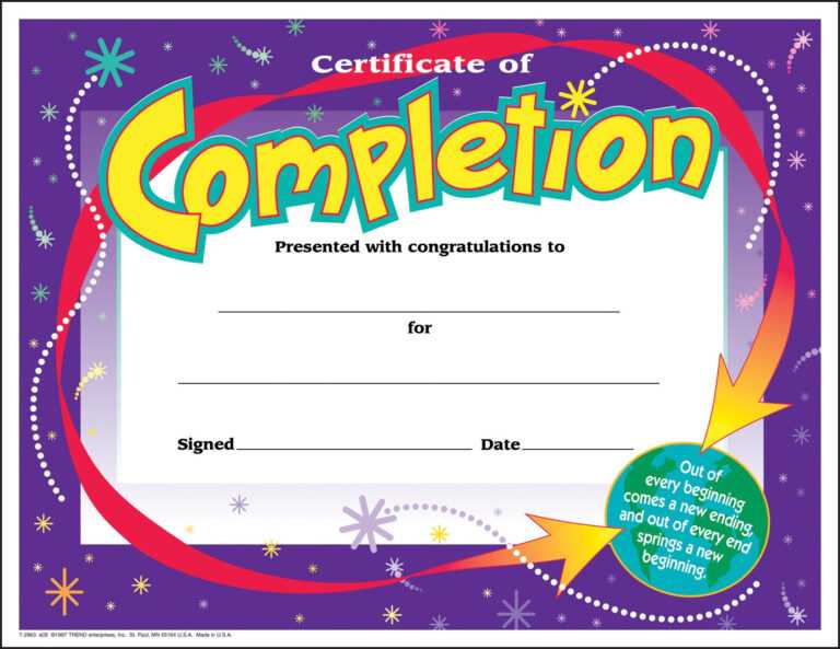 30 Kids Certificate Of Completion Awards Pack Throughout Certificate Of ...