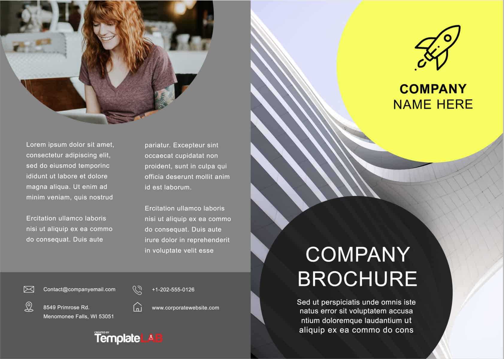 33 Free Brochure Templates (Word + Pdf) ᐅ Templatelab In One Page Brochure Template