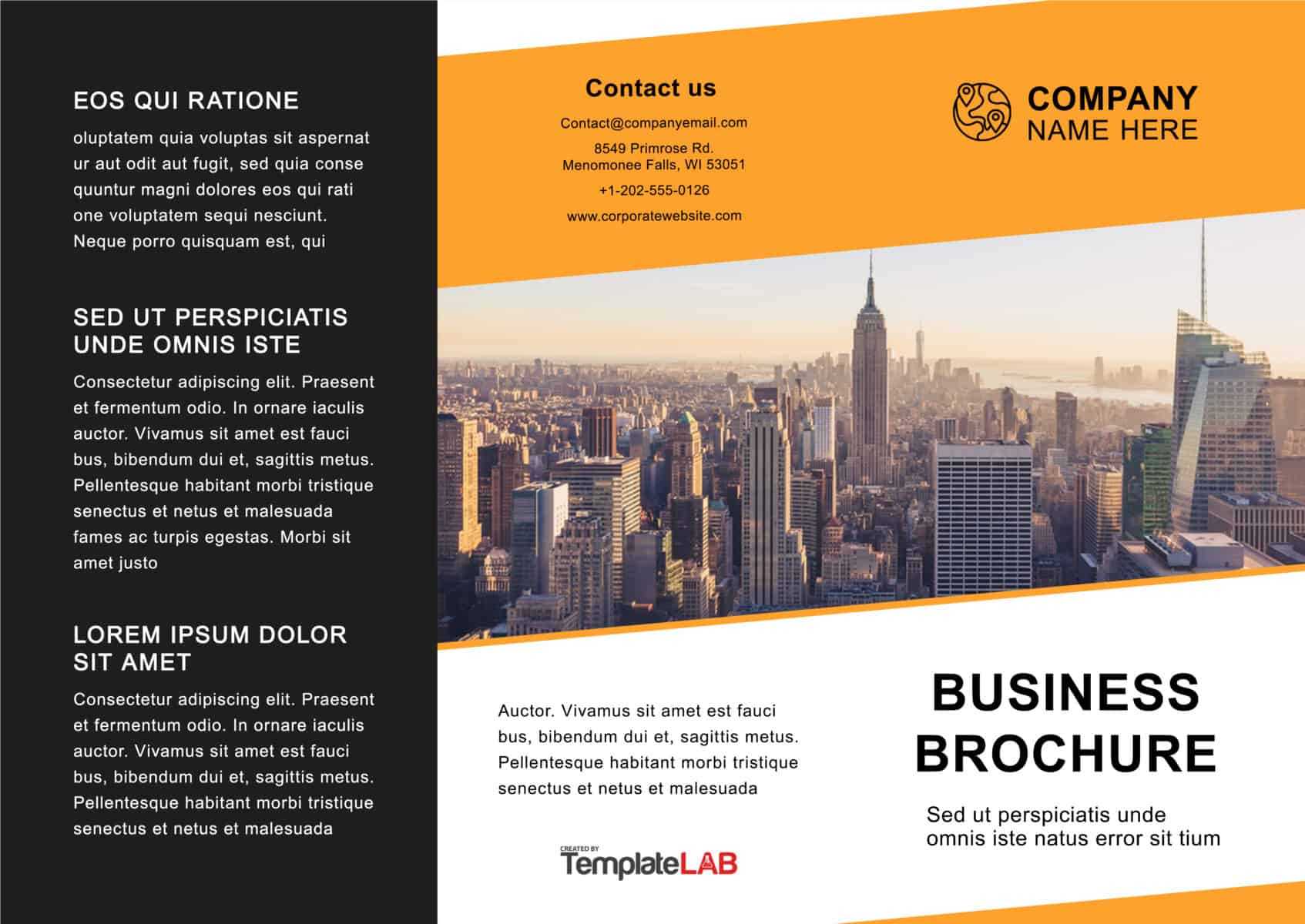 33 Free Brochure Templates (Word + Pdf) ᐅ Templatelab Intended For Free Online Tri Fold Brochure Template