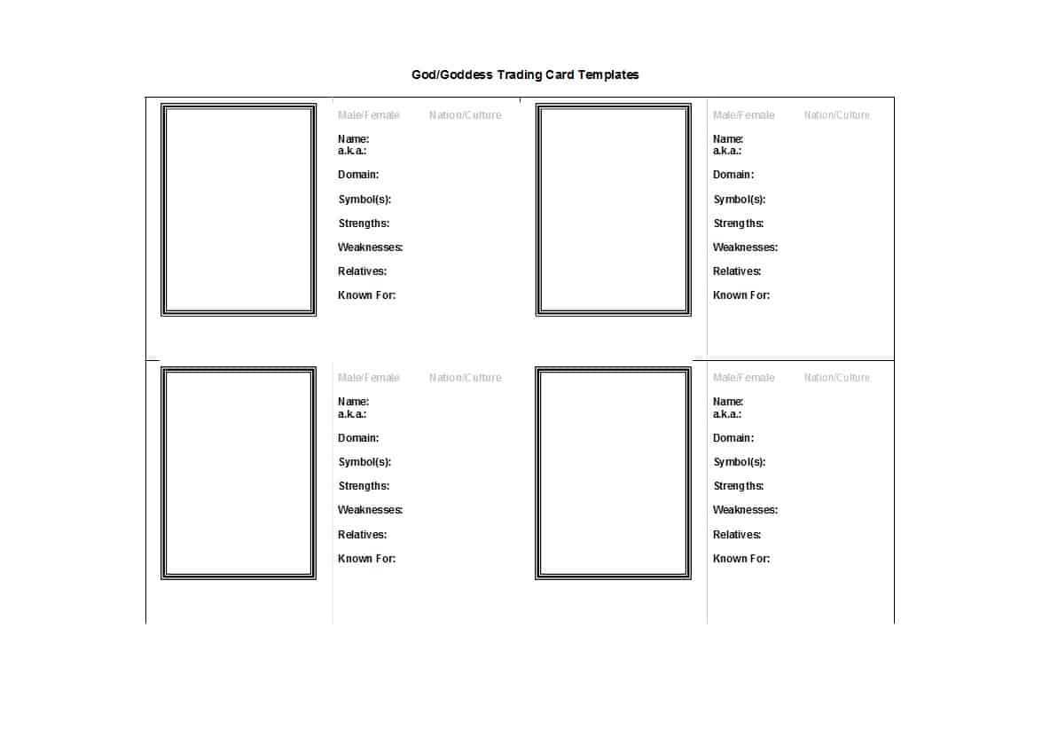 33 Free Trading Card Templates (Baseball, Football, Etc For Trading Cards Templates Free Download