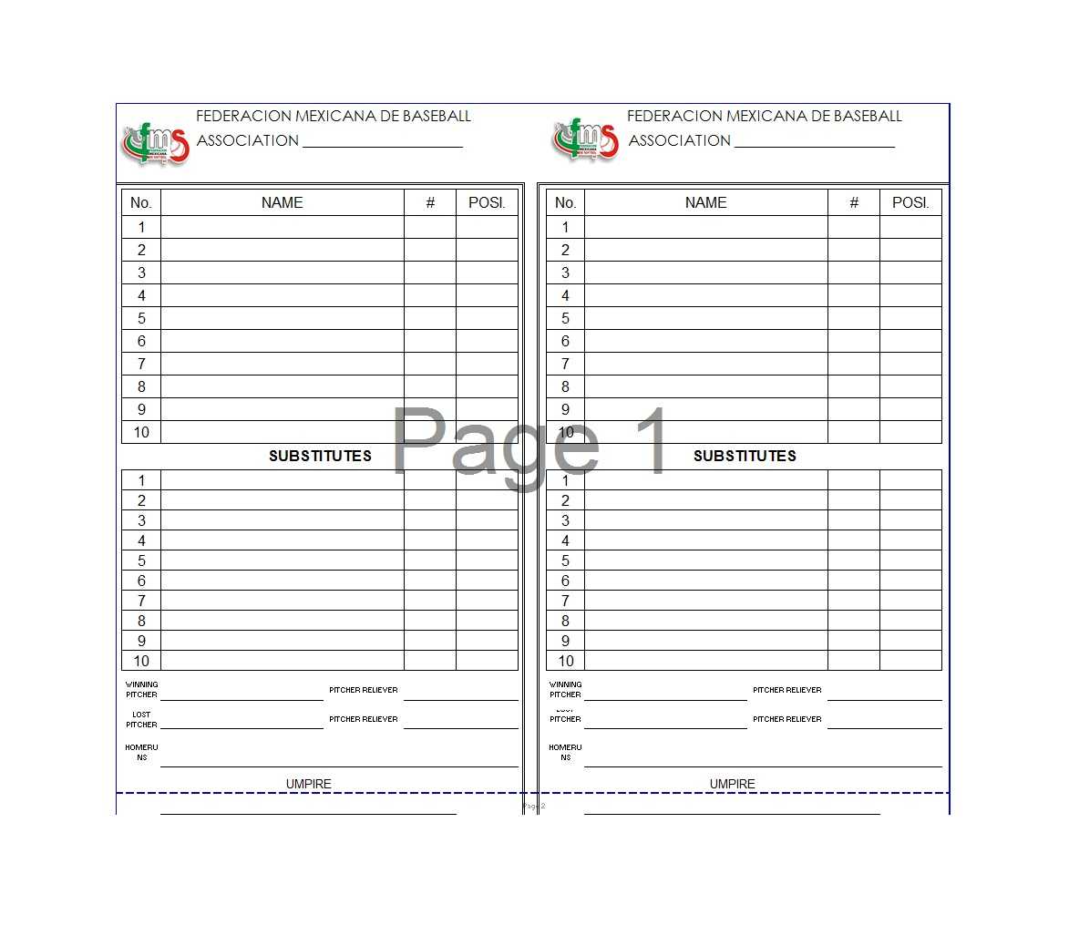 33 Printable Baseball Lineup Templates [Free Download] ᐅ Regarding Baseball Lineup Card Template