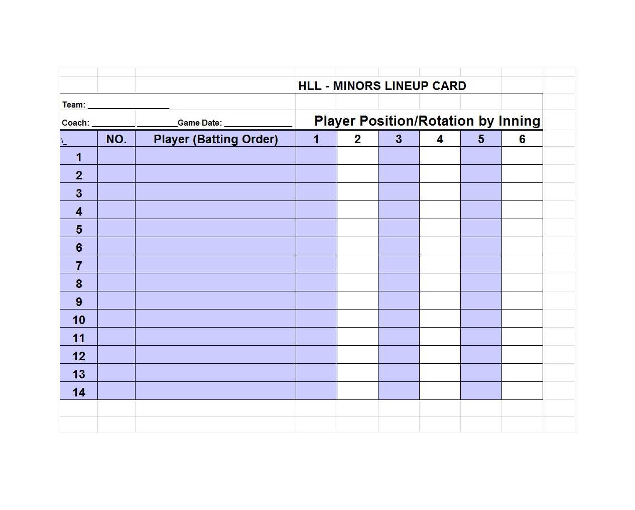 33 Printable Baseball Lineup Templates [Free Download] ᐅ Throughout Softball Lineup Card Template