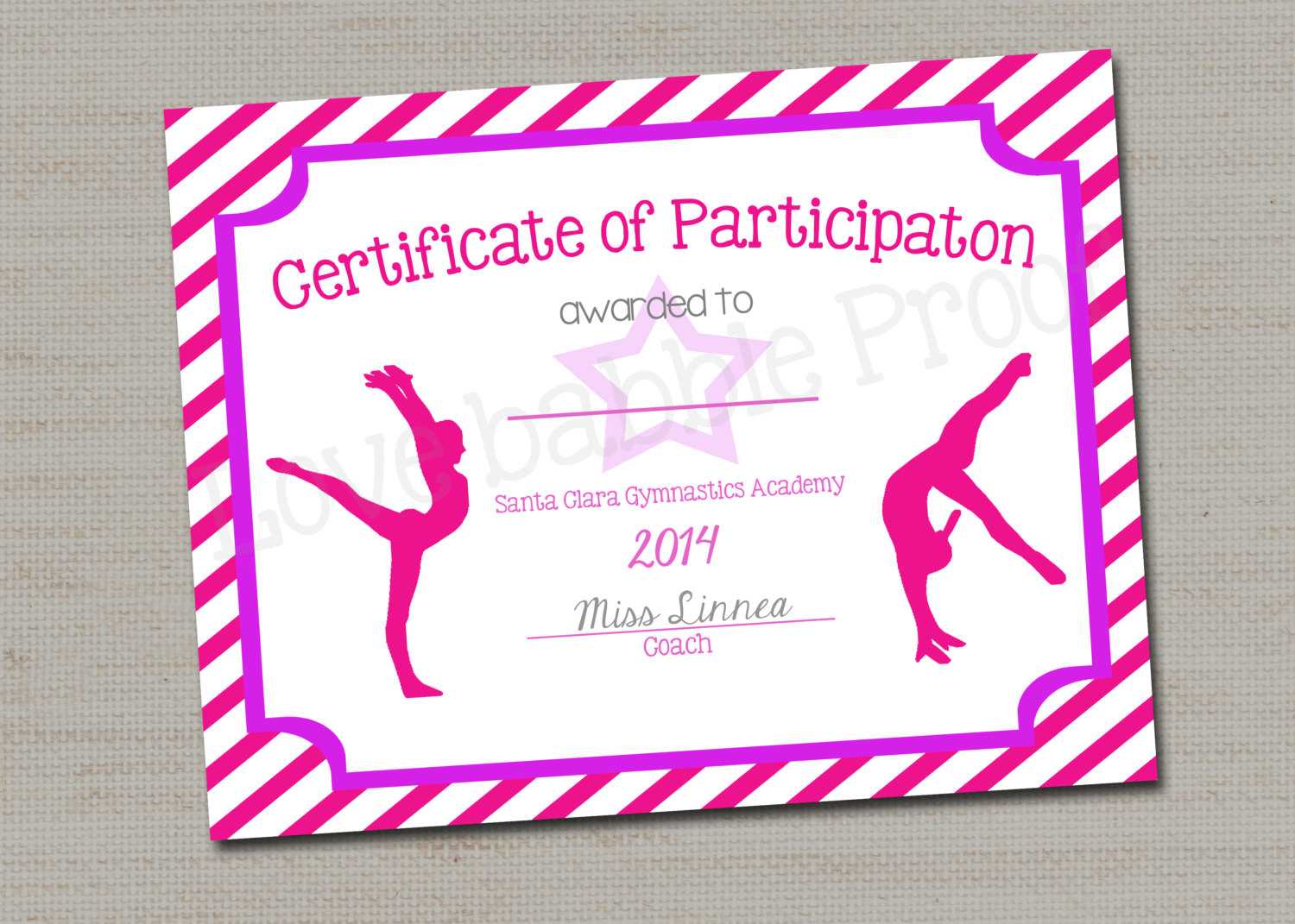 37 Free Printable Gymnastics Award Certificates, Gymnastics With Regard To Gymnastics Certificate Template