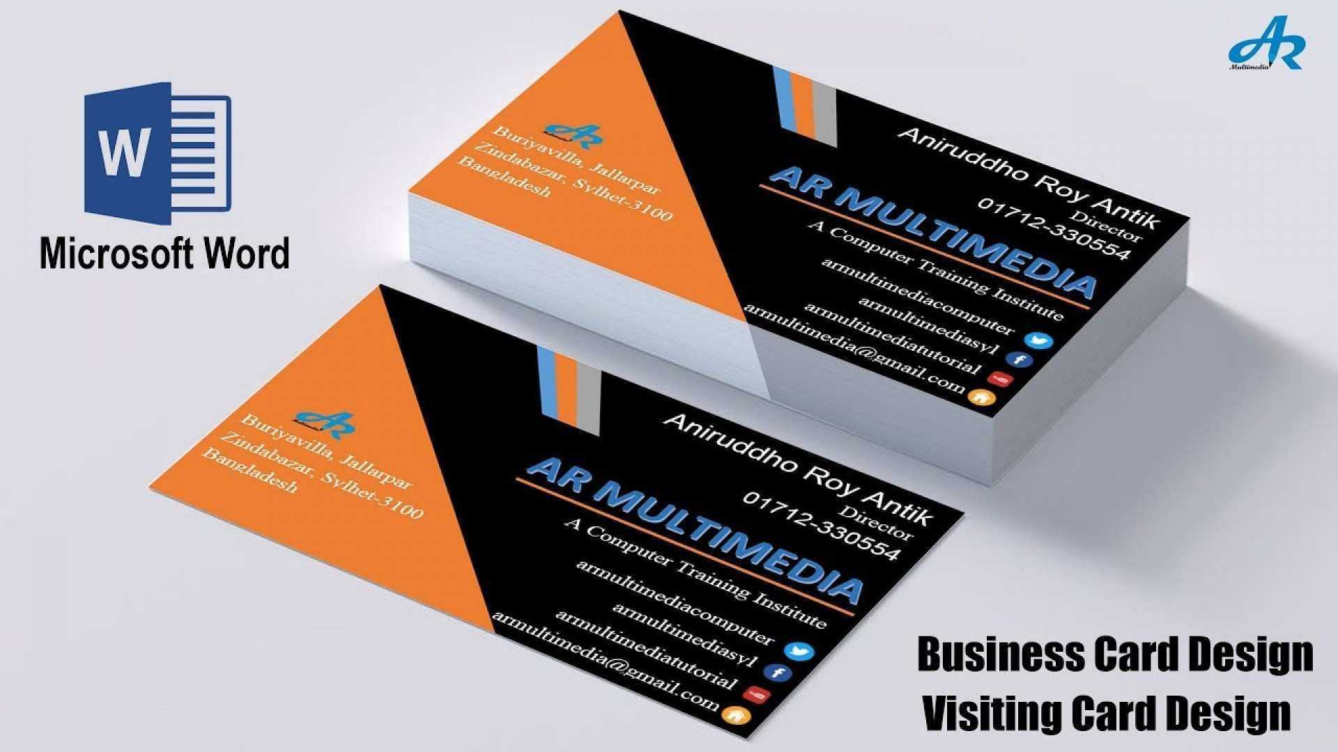 37 Visiting Microsoft Office Word 2007 Business Card Within Business Card Template For Word 2007