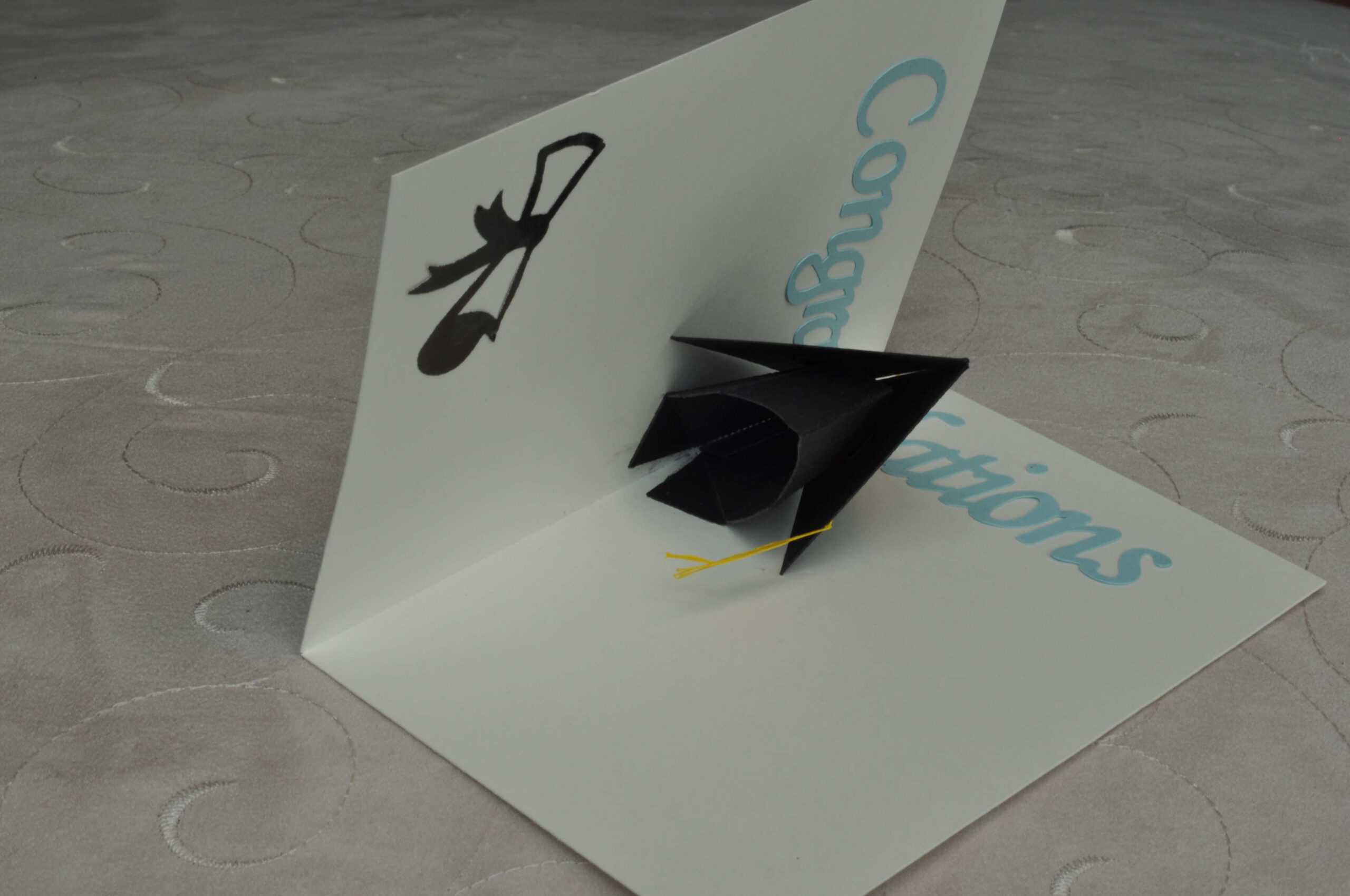 3D Graduation Cap Pop Up Card Template Within Graduation Pop Up Card Template
