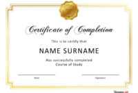 40 Fantastic Certificate Of Completion Templates [Word for Leaving Certificate Template