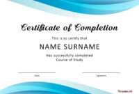 40 Fantastic Certificate Of Completion Templates [Word regarding Free Completion Certificate Templates For Word