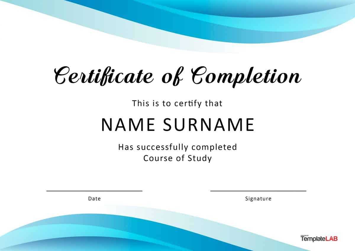 40 Fantastic Certificate Of Completion Templates [Word Within Class Completion Certificate Template