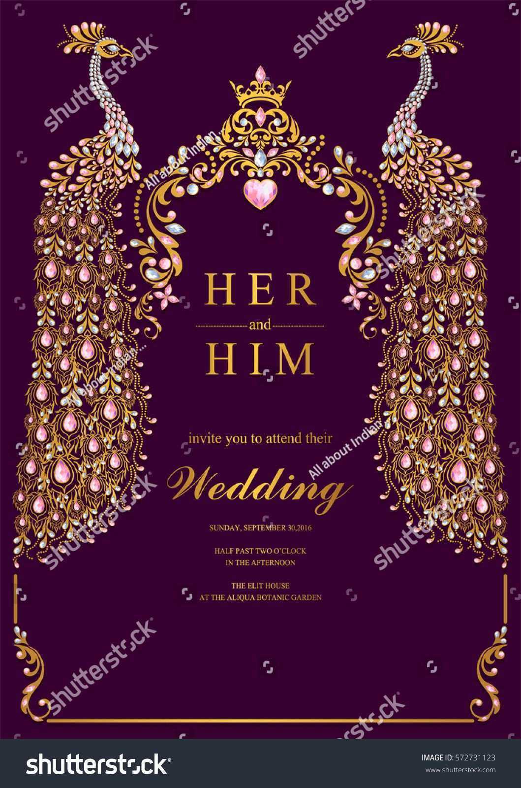 42 Online Indian Wedding Invitation Template In Word With Within Indian Wedding Cards Design Templates