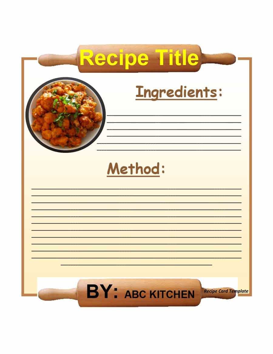 44 Perfect Cookbook Templates [+Recipe Book & Recipe Cards] With Regard To Microsoft Word Recipe Card Template