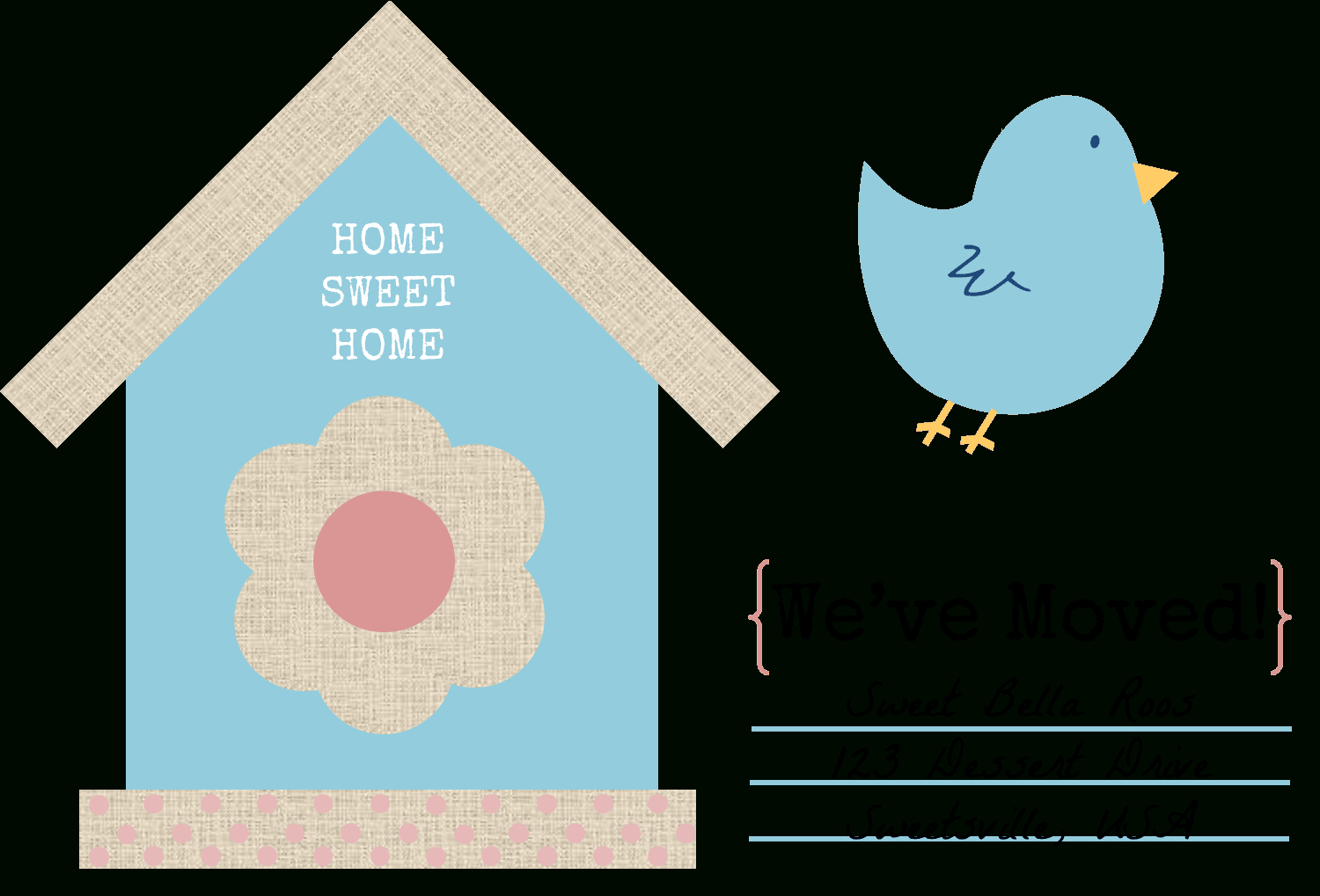 49 Free Change Of Address Cards (Moving Announcements) With Free Moving House Cards Templates