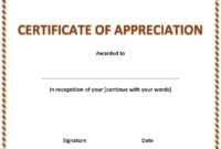 5 Certificate Of Appreciation Template Word 31 Free throughout Template For Certificate Of Appreciation In Microsoft Word