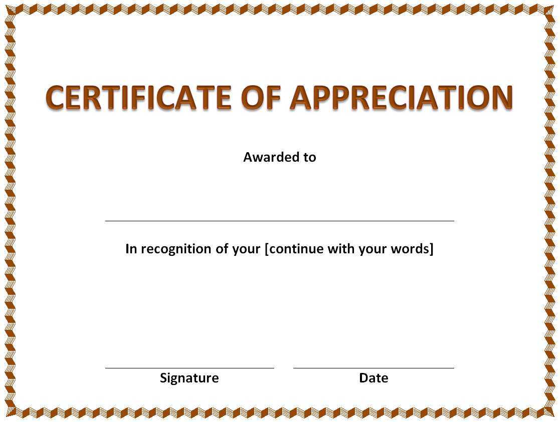 5 Certificate Of Appreciation Template Word 31 Free Throughout Template For Certificate Of Appreciation In Microsoft Word